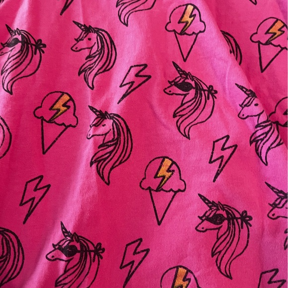 ⭐️EUC -Chaser -Pink Dress/Cover-Up - Unicorns & Ice Cream Cones Design - Size 12 - Picture 2 of 4